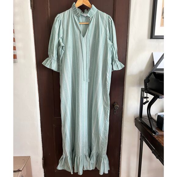 LILLOU | The Dream Collection Sage Green Maxi Dress Romantic Cottagecore Large - Picture 2 of 10